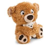 NICI Peluche Oso Capiccino con Osito 7 cm Tejido 25 cm - 63234