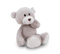 NICI Peluche Oso Finni, 22,5 x 12,5 x 7 cm, 20 cm, Gris - 62985 | En caja de regalo, suave y agradable al tacto, para abrazar y jugar, para bebes y ninos pequenos