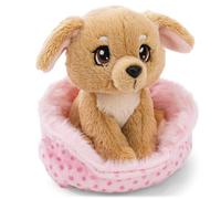 NICI Peluche Perro 12 cm en Cesta - Suave y Adorable, Ideal para Regalar | 63323
