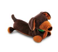 NICI-Peluche Perro Salchicha 20cm acostado marrón-Sostenible, Hecho de Suave Tejido Peludo, Ideal para Jugar y abrazar, Tanto para niños como para Adultos Una excelente Idea de Regalo, Color (49821)