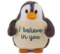 NICI Peluche Pingüino con Mensaje “I Believe in You” 7 cm - Suave Amuleto de la Suerte, Ideal para Regalar | 63395