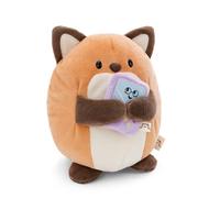 NICI peluche zorro Geeks 16cm con videojuego en caja de regalo 11x12x6,5cm rojo - Juguete hecho de suave tejido peludo para abrazar y jugar, para niños y adultos, gran idea de regalo - 61151