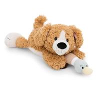 Perro de peluche con pato, 30 cm, marrón, suave muñeco de peluche NICI, adorable animal para abrazarlo y jugar, gran idea de regalo para niños y personas adultas - 62149