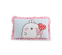 NICI pluszowa poduszka, Molang, puszysta poduszka do przytulania dla dzieci i dorosłych, idealna do domu, przedszkola lub na podróż, 43 x 25 cm, niebieska - 62790