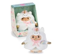 NICI Set de Peluche Oveja Wools de 8 cm, con arcoíris y Disfraz de Unicornio, en Caja de Regalo, 8,5 x 6,5 x 10 cm, Blanco, Suave muñeco mymochi, Adorable Animal Kawaii para abrazarlo y Jugar - 62582