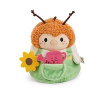 NICI Set Peluche abejorro Hadshi 8 cm con regadera y Disfraz de Jardinero en Caja de Regalo 8,5 x 6,5 x 10 cm, marrón, Diseño Kawaii, Accesorios mymochi de Moda para niños y Adultos - 62904