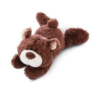 NICI Suave oso de peluche acostado 20 cm - Tiernos Juguetes sostenibles para niñas, niños y bebés - Animales de relleno esponjosos para jugar, coleccionar y abrazar - Peluches acogedores, marrón cacao