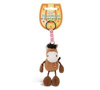 NICI Talisminis Caballo 7cm marrón-Colgante de Peluche de Animal cordón, Llavero y portallaves Amuleto de la Suerte para Bolso con Mensaje (49381)