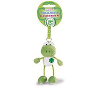 NICI Talisminis Rana 7cm Verde-Colgante de Peluche de Animal cordón, Llavero y portallaves Amuleto de la Suerte para Bolso con Mensaje, Dibujo Animado (49388)