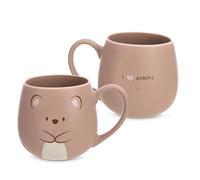 NICI mymochi Oso Nomo I Love Snacks de 400 ml, 8 x 9 cm, marrón, Taza Porcelana con asa Bebidas frías y Calientes, café, té, Leche, Cacao, 61831, Color