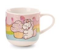 NICI Theodor & Friends de 420 ml, 9,5 x 9,5 cm, Multicolor, Taza Porcelana asa, para Bebidas frías y Calientes, café, té, Leche, Cacao, 61932, 9.5 cm