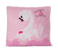 NICI Tierno Cojín con el Cisne Blanco Love 30x30 cm, Cuadrado I Tierna Almohada de Cisne para Niños, Niñas y Bebés I Almohada Esponjosa de Peluche - 48276
