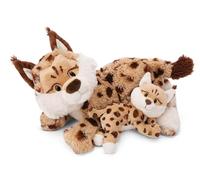NICI Wild Friends Peluche Lince Madre 40 cm y niño 20 cm - Peluches para abrazar, Jugar y amar, Peluches producidos de Forma sostenible - 49812