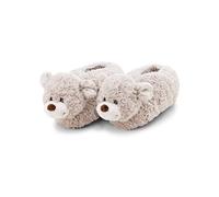 NICI- Zapatillas de Estar por casa en Forma de Oso Finni, Tallas 40-43 (L), Color Gris, de Peluche, cálidas, niñas, con diseño de Animal y Suela Antideslizante, 62333