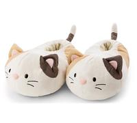 NICI- Zapatillas de Estar por casa Gato Angy mymochi, 36-39 (M), Blanco, cálidas, de Pelo, para niños y Personas Adultas, con diseño de Animal y Suela Antideslizante, 62348, Color