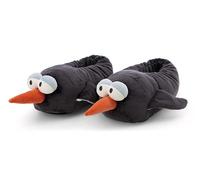NICI Zapatillas de estar por casa Pingüino Jorge Thunder, 36-39 (M), gris, cálidas, de pelo, para niños y personas adultas, con diseño de animal y suela antideslizante - 62449