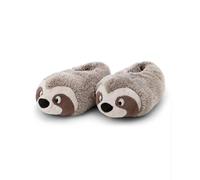NICI Zapatillas de estar por casa Pingüino Jorge Thunder, 36-39 (M), gris, cálidas, de pelo, para niños y personas adultas, con diseño de animal y suela antideslizante - 62449