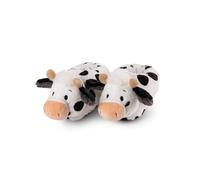 NICI Vaca Cowluna Talla (M) 34-37 Blanco Peluche sostenibles y calentitas niñas-Zapatillas de Animales con Suela Antideslizante-Pantuflas, Color, 34-34(M) (49039)
