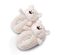 NICI zapatillas Oso Bendix talla 34-37 M - Pantuflas de felpa niños antideslizante, Caliente pantuflas de peluche de animales para niños y adultos - 49490