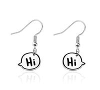 Nick and Charlie Hi Hi Pendientes LGBTQ Gay Pride Regalo Inspirado en Bookish, Metal, Acero inoxidable