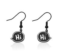 Nick and Charlie Hi Hi Pendientes LGBTQ Gay Pride Regalo Inspirado en Libros, Metal, Acero inoxidable