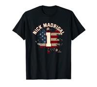 Nick Madrigal Vintage Flag Chicago Baseball Player Camiseta