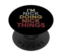 Nick Name Nick Personalized Name First Given PopSockets PopGrip Adhesivo