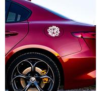 NICKAL Pegatina de Vinilo para Todo el Cuerpo del Coche para Alfa Romeo Giulietta 159 Mito Stelvio 147 GT Cuore Sportivo, Accesorios de Estilo Adhesivo para Coche,Silver Style