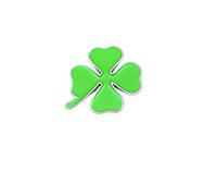 NICKAL Trébol de Cuatro Hojas Que Labra la Etiqueta engomada del Metal 3D para Skoda para Alfa Romeo para Volvo para la Insignia del Coche de Ford Green Lucky Clover Emblem Sticker,Small