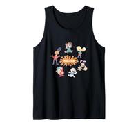 Nickelodeon 90s Icons Pastel Splash Retro Character Lineup Camiseta sin Mangas