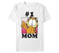 Nickelodeon Big & Tall Garfield #1 MOM Men's Tops Short Sleeve Tee Shirt, White, 4X-Large