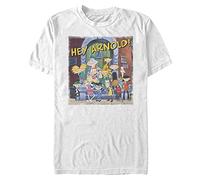 Nickelodeon Big & Tall Hey Arnold and Friends Men's Tops Short Sleeve Tee Shirt, White, X-Large