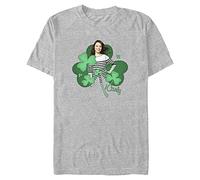 Nickelodeon Big & Tall iCarly Sketchy Shamrock Men's Tops Short Sleeve Tee Shirt, Athletic Heather, 5X-Large