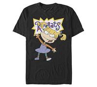 Nickelodeon Big & Tall Rugrats Oversized Angelica Men's Tops Short Sleeve Tee Shirt, Black, 3X-Large