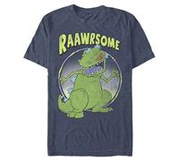 Nickelodeon Big & Tall Rugrats Raawsome Men's Tops Short Sleeve Tee Shirt, Navy Blue Heather, 4X-Large