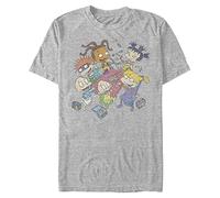 Nickelodeon Big & Tall Rugrats Sweets Men's Tops Short Sleeve Tee Shirt, Athletic Heather, X-Large