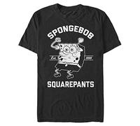 Nickelodeon Big & Tall Spongebob Squarepants Est 1999 Men's Tops Short Sleeve Tee Shirt, Black, 3X-Large