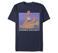 Nickelodeon Big & Tall Spongebob Squarepants Mayonnaise Men's Tops Short Sleeve Tee Shirt, Navy Blue Heather, X-Large