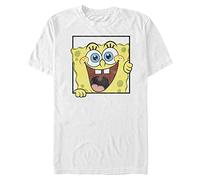 Nickelodeon Big & Tall Spongebob Squarepants P Bob Men's Tops Short Sleeve Tee Shirt, White, 3X-Large