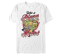 Nickelodeon Big & Tall Teenage Mutant Ninja Airbrush Turtles Men's Tops Short Sleeve Tee Shirt, White, 4X-Large