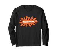 Nickelodeon Classic Orange Splat Bold Retro Logo Art Manga Larga