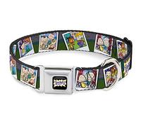 Nickelodeon Collar para Mascotas, Collar de Perro, Hebilla de cinturón de Seguridad de Metal, Fotos de Personajes Rugrats, 20 a 31 Pulgadas, 1.5 Pulgadas de Ancho