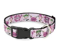 Nickelodeon Collar para mascotas, collar de perro, hebilla de plástico, The Fairly OddParents Cosmo y Wanda Wish Poses rosa, 20 a 31 pulgadas, 1.5 pulgadas de ancho