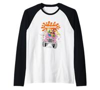 Nickelodeon Girls Jeep Ride Fun 90s Cartoon Vibes Camiseta Manga Raglan
