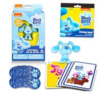 Nickelodeon Juego de cartas Blue's Clues - Paquete con juego de cartas de dibujos animados con mini figura de juguete en el interior y calcomanías | Juguetes de pistas azules para niños