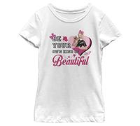 Nickelodeon Little, Big JoJo Siwa Be Your Own Kind of Beautiful Girls Short Sleeve Tee Shirt, White, Large