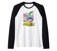 Nickelodeon Rockos Snow Day Todos los Personajes Camiseta Manga Raglan
