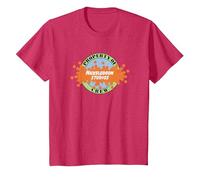 Nickelodeon Studios Crew Logo Camiseta, Niños, Rojo Jaspeado, 8 años