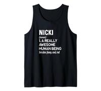 Nicki Name - Definición de Nombre Divertido - Diccionario de Nombres Camiseta sin Mangas