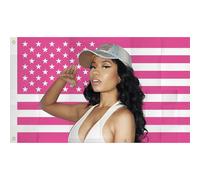 Nicki Singer Rapper Flag Tapestry, American Singer Minaj Barb USA Salute Flag for Home College Dorm Decor 3x5 FT